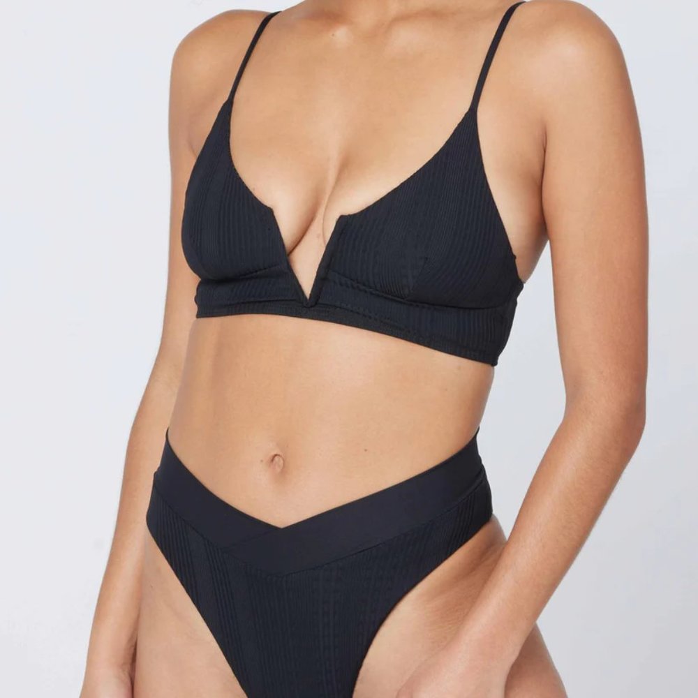L*Space Siren Top Ribbed Black